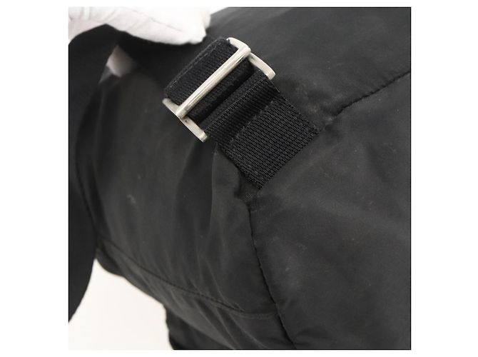 PRADA Backpack Nylon Black Silver Auth YKZ1087 Silvery - view 19