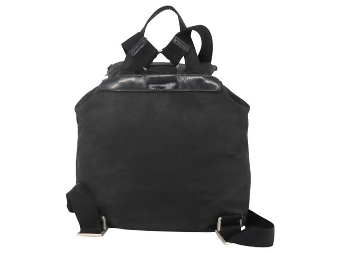 PRADA Backpack Nylon Black Silver Auth YKZ1087 Silvery - view 2