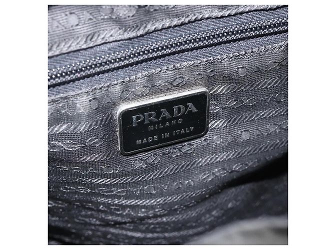 PRADA Backpack Nylon Black Silver Auth YKZ1087 Silvery - view 22