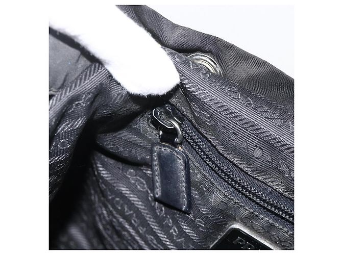 PRADA Backpack Nylon Black Silver Auth YKZ1087 Silvery - view 25