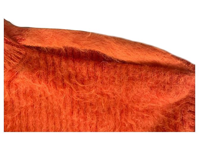 Pull Balmain oversized laranja – malha texturizada – estilo moderno - vista 4