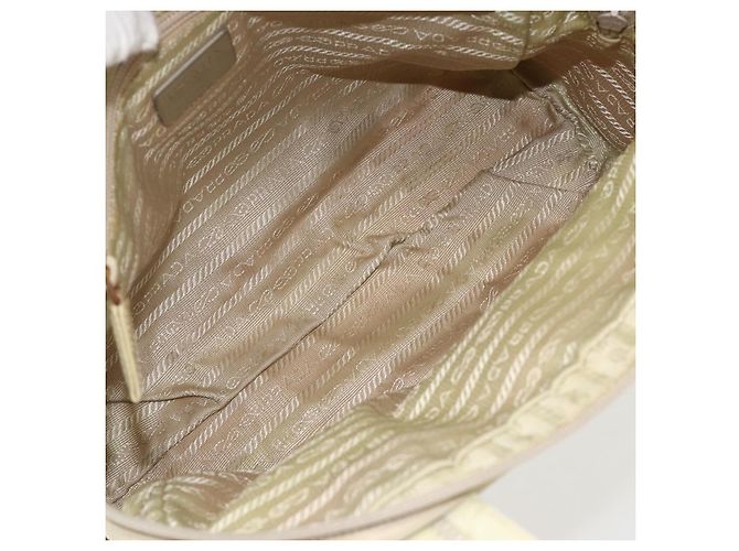 PRADA Borsa a mano in nylon avorio argento Auth 175267 Crudo - vista 11