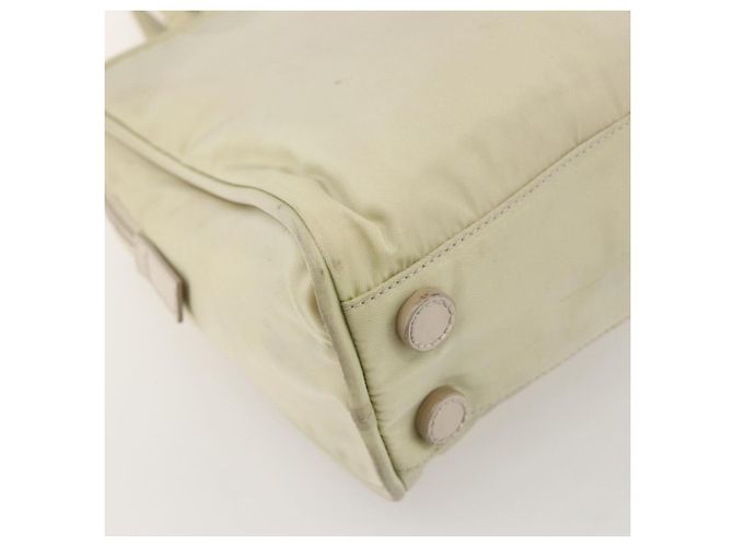PRADA Borsa a mano in nylon avorio argento Auth 175267 Crudo - vista 16