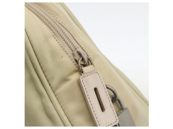 PRADA Borsa a mano in nylon avorio argento Auth 175267 Crudo - vista 17