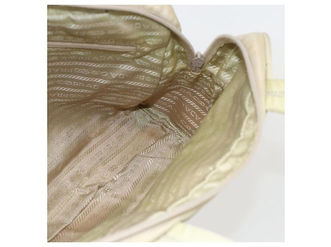 PRADA Borsa a mano in nylon avorio argento Auth 175267 Crudo - vista 20
