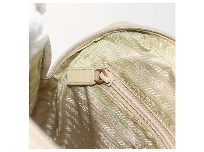 PRADA Borsa a mano in nylon avorio argento Auth 175267 Crudo - vista 22