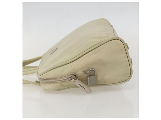 PRADA Borsa a mano in nylon avorio argento Auth 175267 Crudo - vista 3
