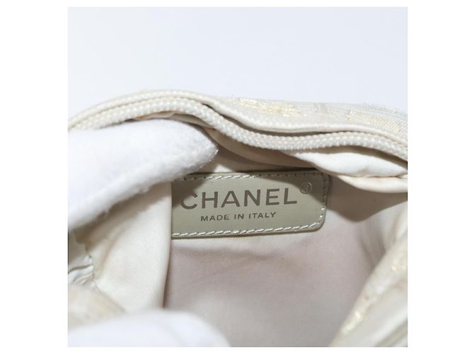CHANEL Nuova linea da viaggio Borsa a spalla in nylon beige CC Auth ka3980A - vista 16