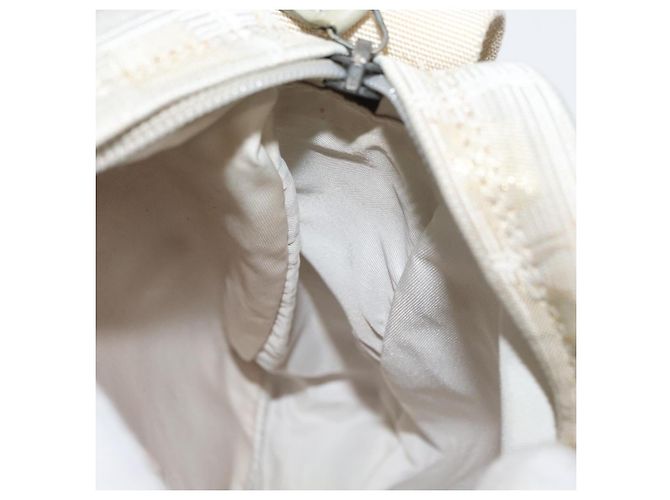 CHANEL Nuova linea da viaggio Borsa a spalla in nylon beige CC Auth ka3980A - vista 18