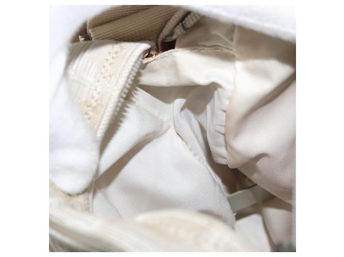 CHANEL Nuova linea da viaggio Borsa a spalla in nylon beige CC Auth ka3980A - vista 19