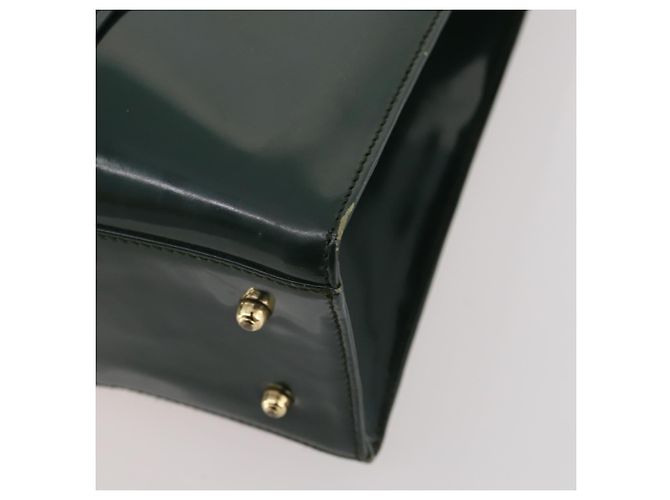 Borsa Tote GUCCI Pelle verniciata Verde Oro 002 406 0425 Auth bs34366 D'oro - vista 10
