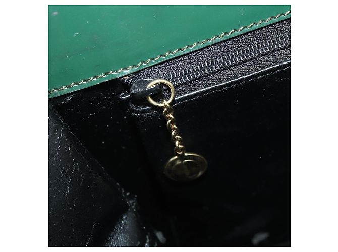 Borsa Tote GUCCI Pelle verniciata Verde Oro 002 406 0425 Auth bs34366 D'oro - vista 19