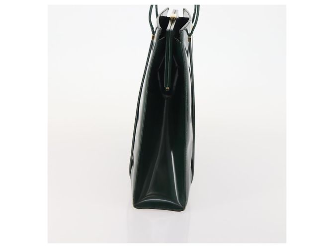 Borsa Tote GUCCI Pelle verniciata Verde Oro 002 406 0425 Auth bs34366 D'oro - vista 5