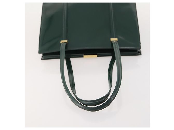 Borsa Tote GUCCI Pelle verniciata Verde Oro 002 406 0425 Auth bs34366 D'oro - vista 7