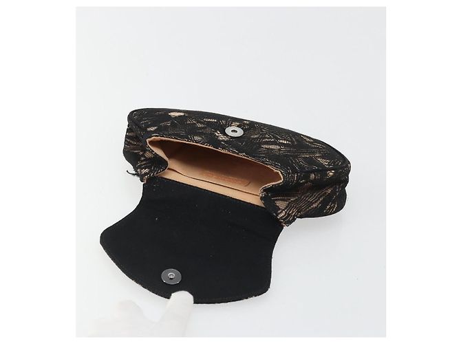 CHANEL COCO Bolsa Clutch Mark Race Bege Prata CC Auth YKZ1333 - vista 14