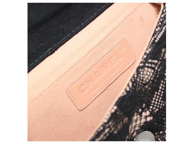 CHANEL COCO Bolsa Clutch Mark Race Bege Prata CC Auth YKZ1333 - vista 15