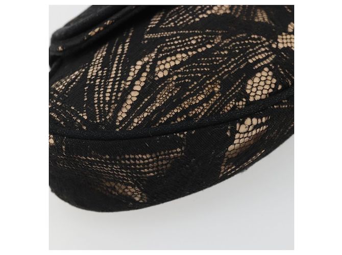 CHANEL COCO Bolsa Clutch Mark Race Bege Prata CC Auth YKZ1333 - vista 9