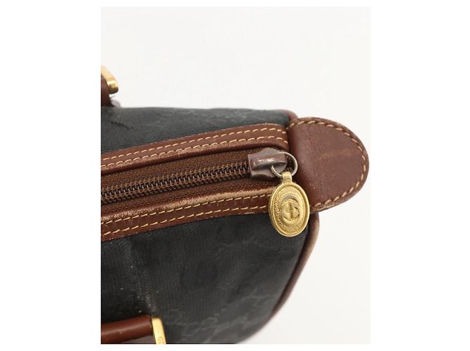 Borsa a mano GG Canvas Gucci Nera Oro 002 58 0159 Auth 175333 Nero D'oro - vista 14