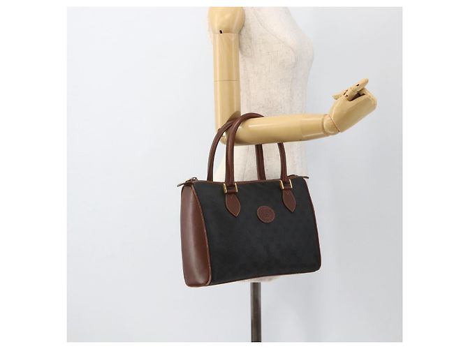 Borsa a mano GG Canvas Gucci Nera Oro 002 58 0159 Auth 175333 Nero D'oro - vista 22