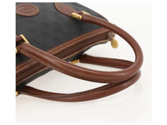 Borsa a mano GG Canvas Gucci Nera Oro 002 58 0159 Auth 175333 Nero D'oro - vista 7