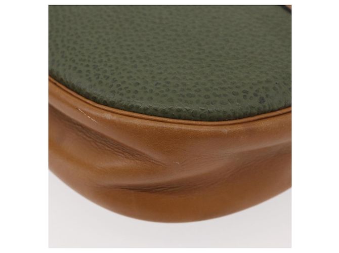 Borsa a Spalla Christian Dior in Pelle Verde Oro Auth BA12145 D'oro - vista 11