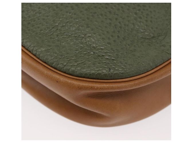Borsa a Spalla Christian Dior in Pelle Verde Oro Auth BA12145 D'oro - vista 13