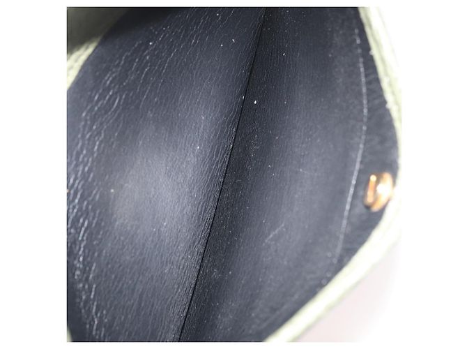 Borsa a Spalla Christian Dior in Pelle Verde Oro Auth BA12145 D'oro - vista 21