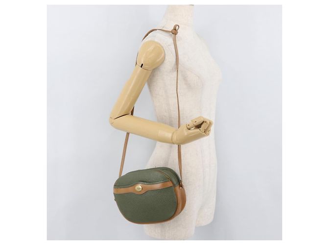Borsa a Spalla Christian Dior in Pelle Verde Oro Auth BA12145 D'oro - vista 22