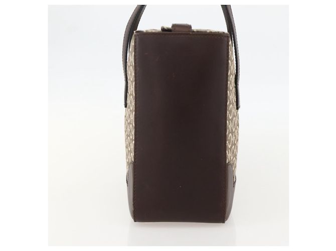 Céline Borsa a mano in tela Macadam C di CELINE in pelle beige e oro Auth 175216A D'oro - vista 5