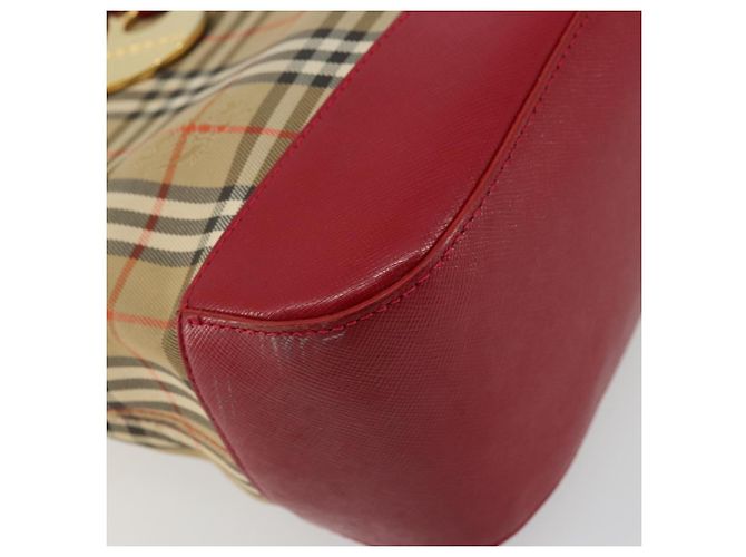 Burberry Nova Check Handtasche aus Canvas Beige Gold Auth 176714 - Ansicht 11