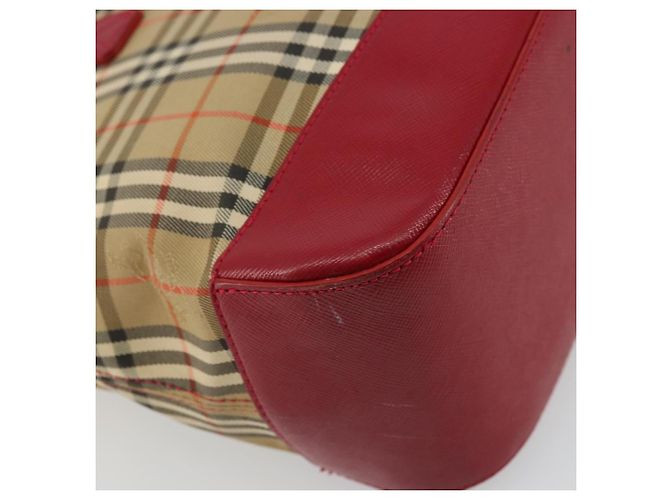 Burberry Nova Check Handtasche aus Canvas Beige Gold Auth 176714 - Ansicht 13