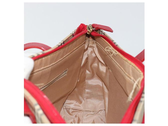 Burberry Nova Check Handtasche aus Canvas Beige Gold Auth 176714 - Ansicht 17