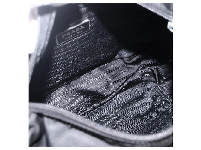 Borsa a Spalla PRADA Nylon Nero Argento Autentica 175302 - vista 10