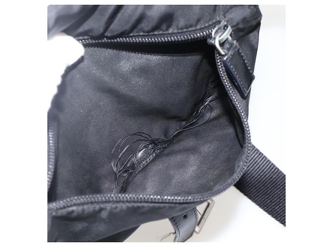 Borsa a Spalla PRADA Nylon Nero Argento Autentica 175302 - vista 11