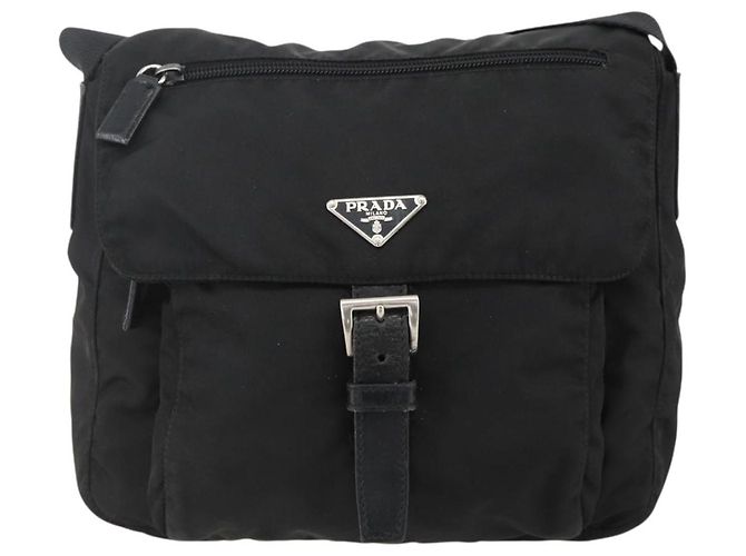 Borsa a Spalla PRADA Nylon Nero Argento Autentica 175302 - vista 13