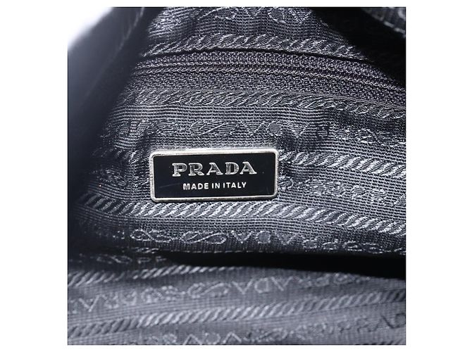 Borsa a Spalla PRADA Nylon Nero Argento Autentica 175302 - vista 23