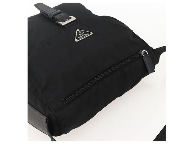 Borsa a Spalla PRADA Nylon Nero Argento Autentica 175302 - vista 6
