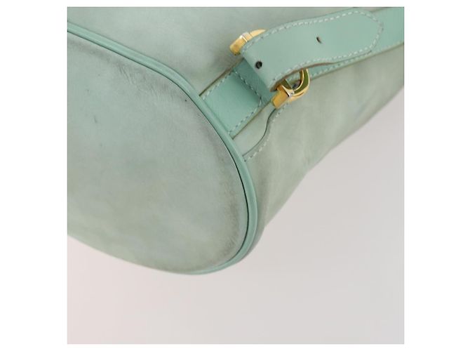 Zaino Gancini in suede verde e oro Salvatore Ferragamo Auth BAZ453 D'oro - vista 14