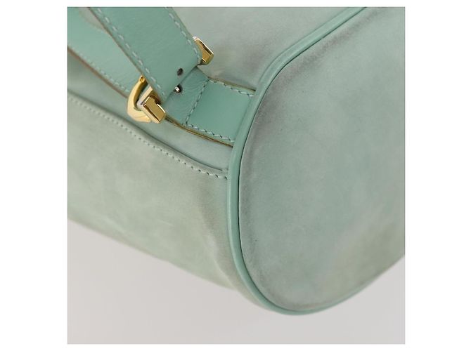 Zaino Gancini in suede verde e oro Salvatore Ferragamo Auth BAZ453 D'oro - vista 15