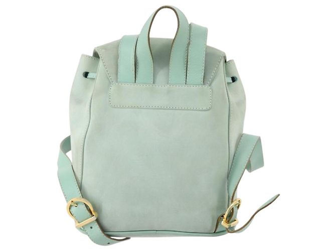 Zaino Gancini in suede verde e oro Salvatore Ferragamo Auth BAZ453 D'oro - vista 3