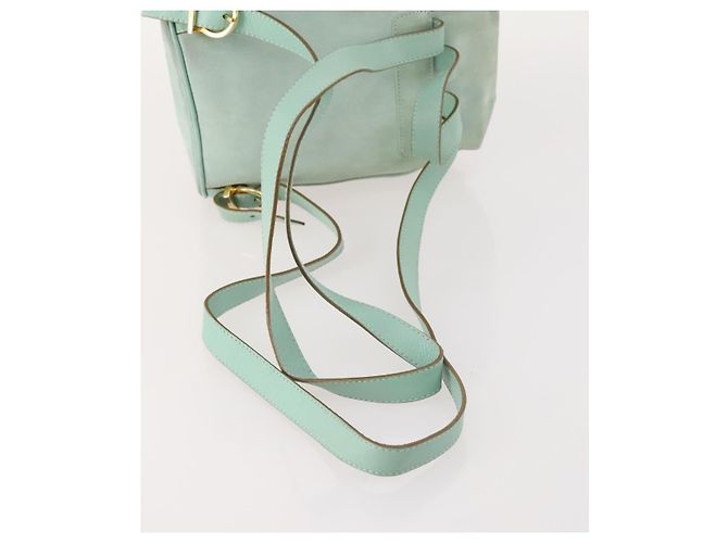 Zaino Gancini in suede verde e oro Salvatore Ferragamo Auth BAZ453 D'oro - vista 9