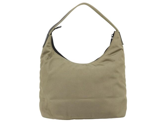 Bolsa de Ombro GUCCI Nylon Bege 001 3380 1705 Auth ti3889 - vista 3