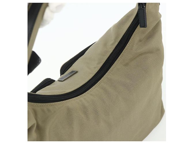 Bolsa de Ombro GUCCI Nylon Bege 001 3380 1705 Auth ti3889 - vista 6
