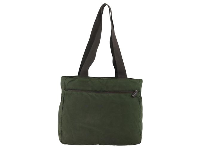 PRADA Tote Bag Nylon Khaki Silver Auth YKZ1160 Silvery - view 2