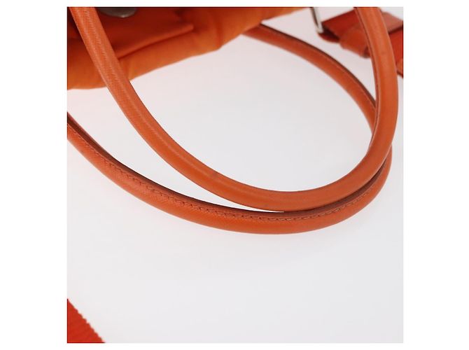 PRADA Borsa a Mano Nylon 2 vie Arancione Argento Auth ka3919 - vista 7