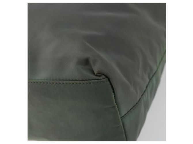 PRADA Nylon Tote Bag Grün Silber Auth 175705 - Ansicht 16
