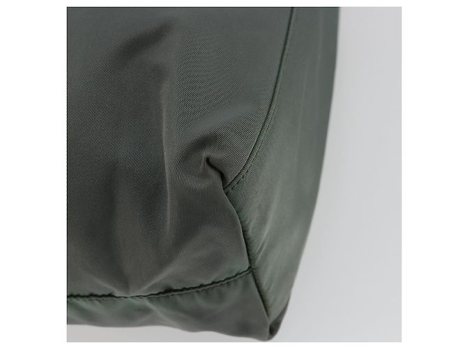 PRADA Nylon Tote Bag Grün Silber Auth 175705 - Ansicht 17