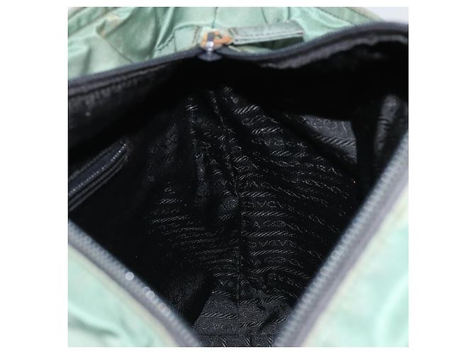PRADA Nylon Tote Bag Grün Silber Auth 175705 - Ansicht 20