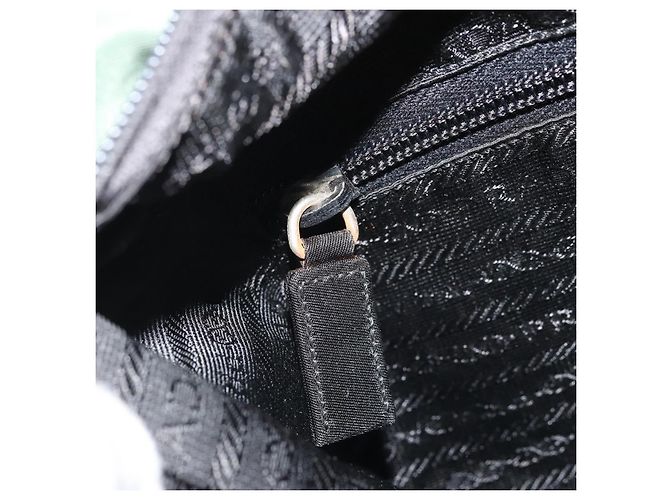PRADA Nylon Tote Bag Grün Silber Auth 175705 - Ansicht 22