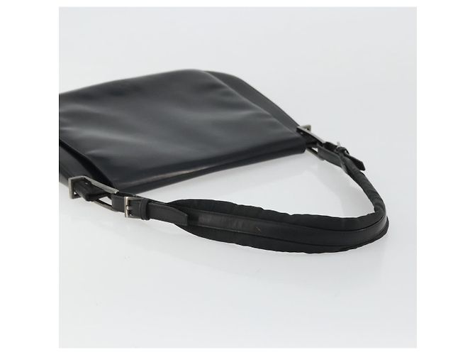Sac à épaule en cuir noir et argent GUCCI 001 3195 Auth 176586 Argenté - vue 7